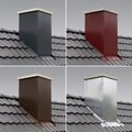 Schornsteinverkleidung aus Flachblech - RAL 7016 Anthracit